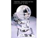 Crystal globe with palm-8cm